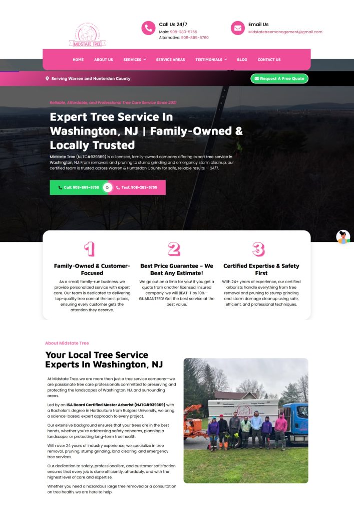 Midstate tree homepage